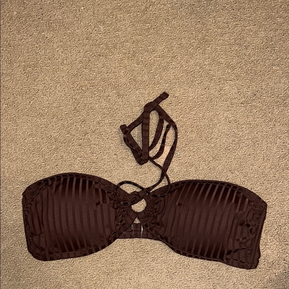 Unworn Aerie Halter tie Strapless Bikini Top